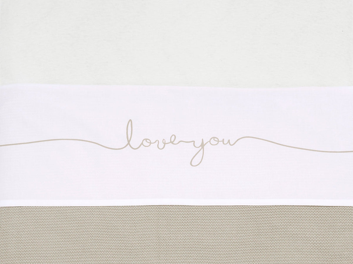 Drap Berceau 75x100cm Love you - Nougat