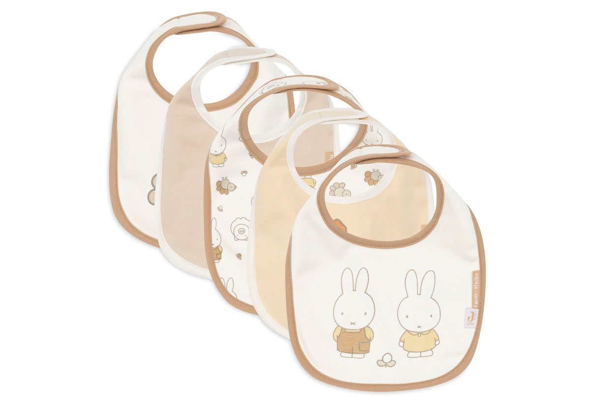 Bavoir Jersey Imperméable - Miffy Family Farm - 5 Unités