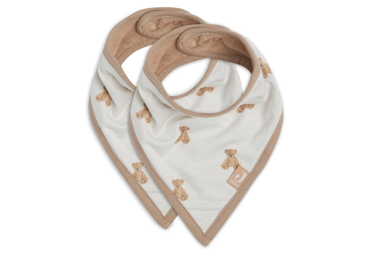 Bavoir Bandana - Teddy Bear - GOTS - 2 Unités
