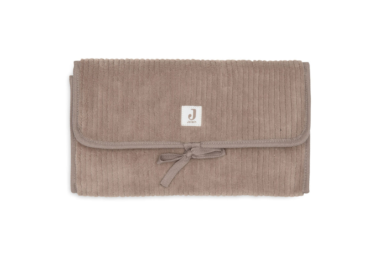 Tapis à Langer nomade - Cloudy Rib - Milky Coffee