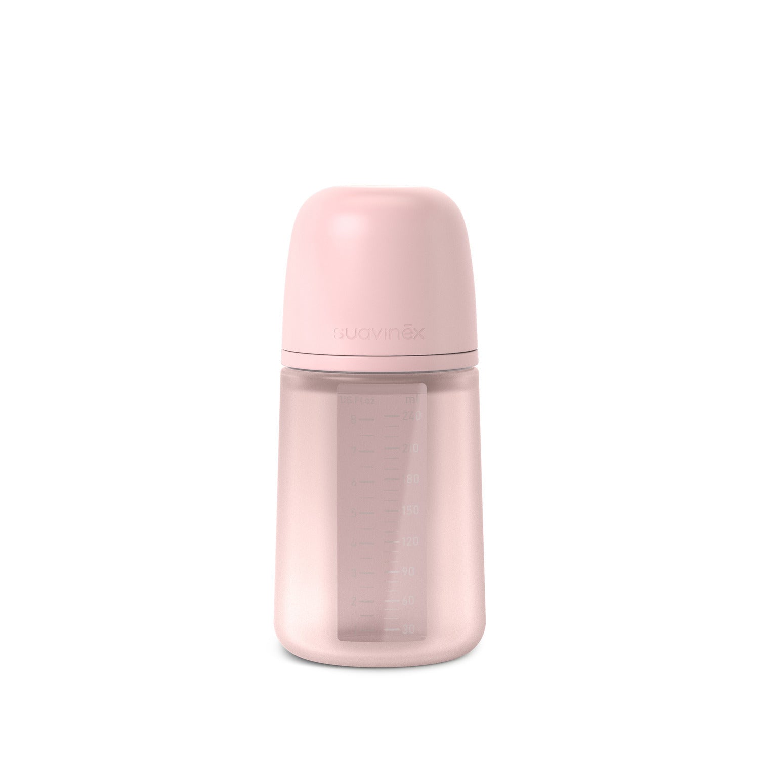 Biberon en silicone avec tétine SX Pro 240 ml débit M Colour Rose