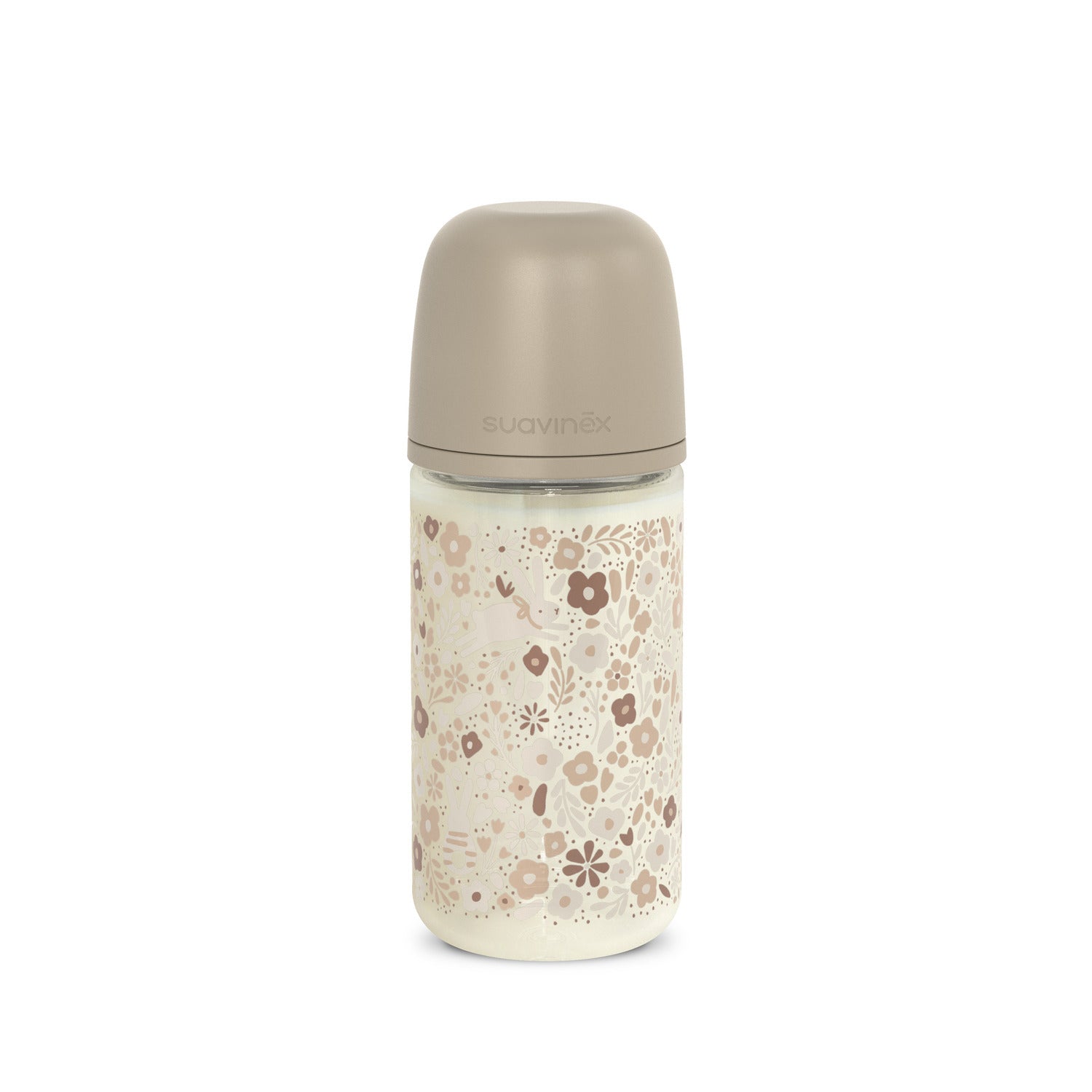Biberon en verre avec tétine SX Pro 240 ml débit M Bonhomia - Liberty Beige