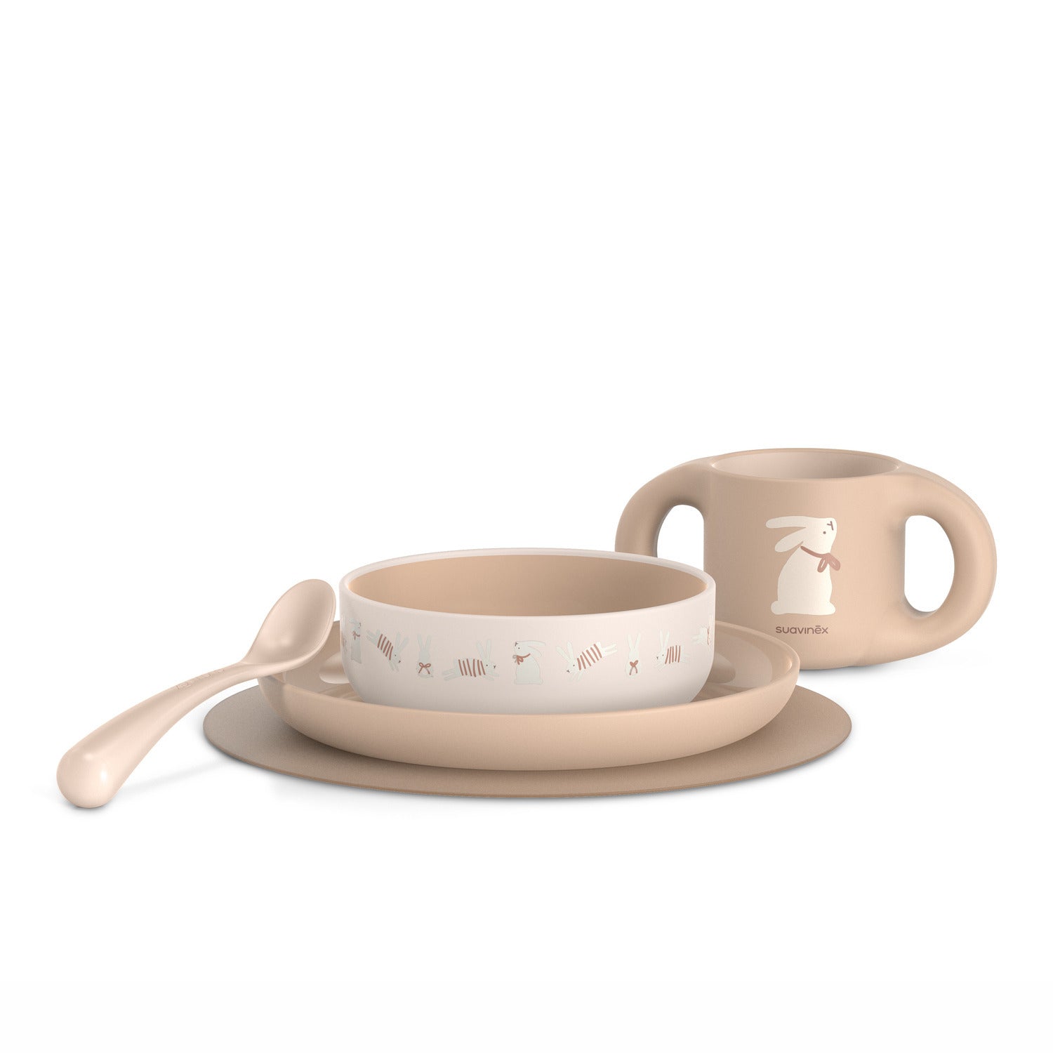 Coffret repas +6m - Lapin Rose