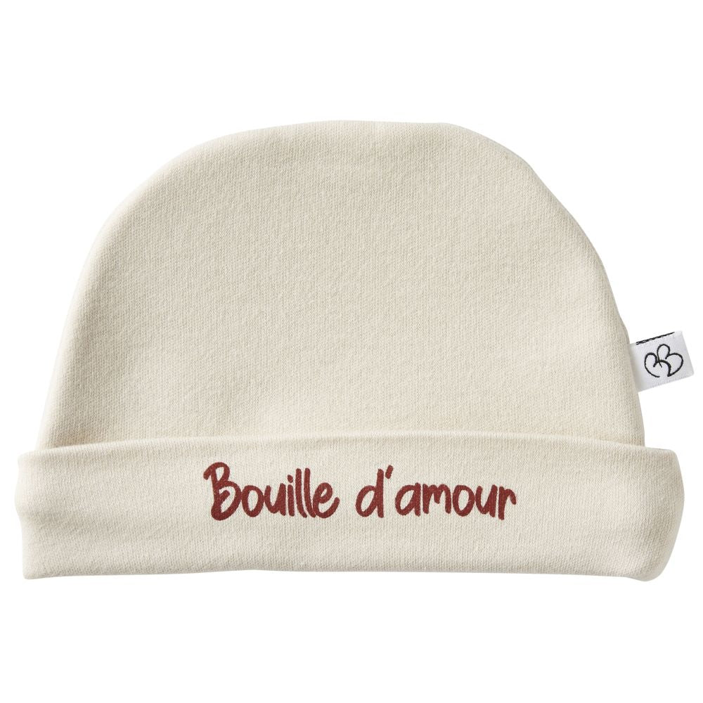 Bonnet "Bouille d'amour" sable