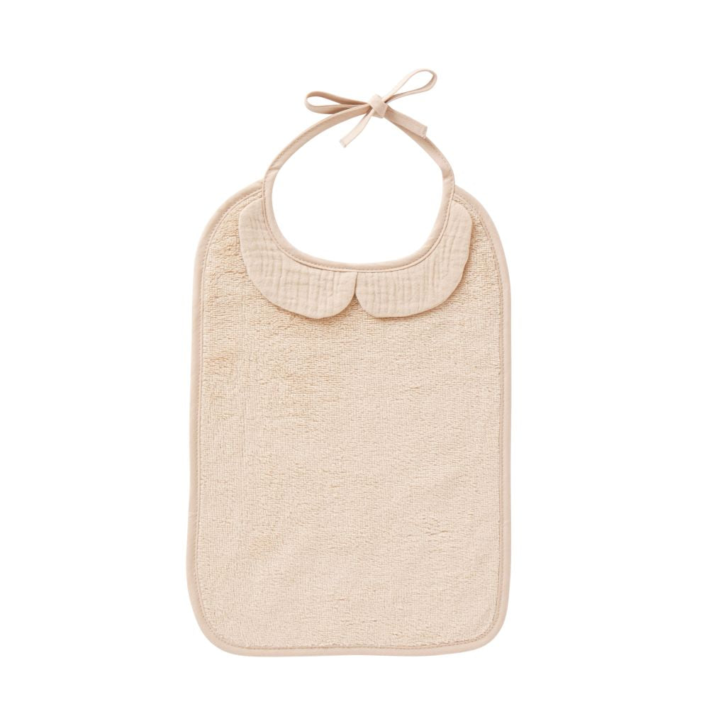 Grand bavoir bambou et gaze biscuit