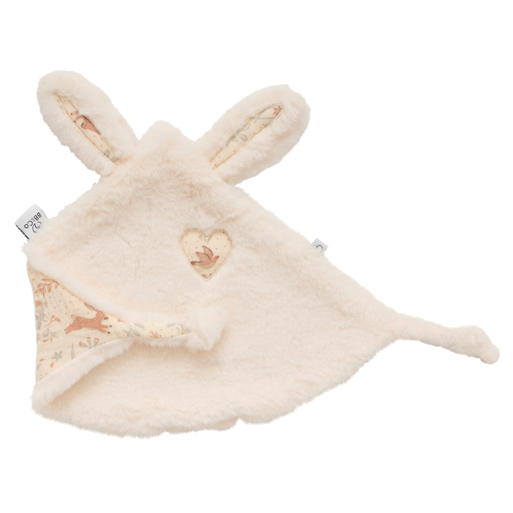 Doudou lapin ivoire/jardin enchanté