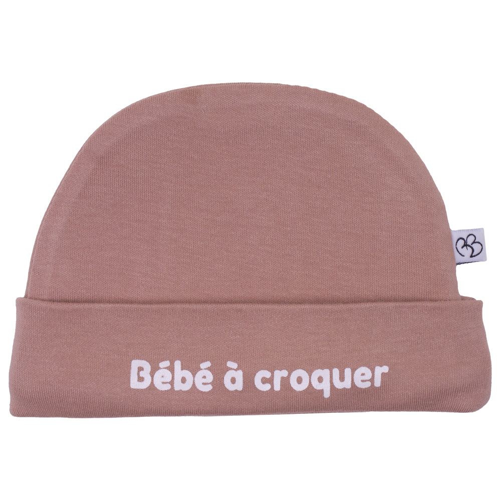 Bonnet "Bébé à croquer" Mocha