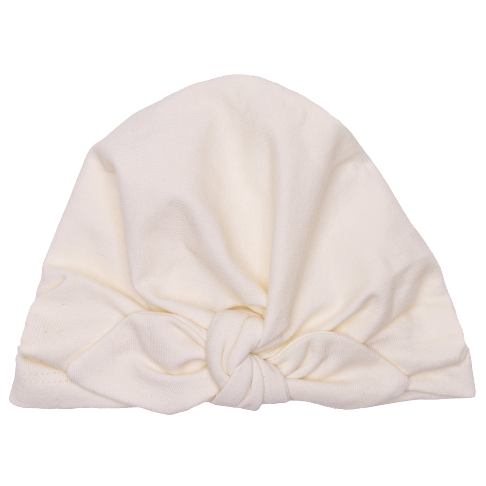 Bonnet forme turban ivoire