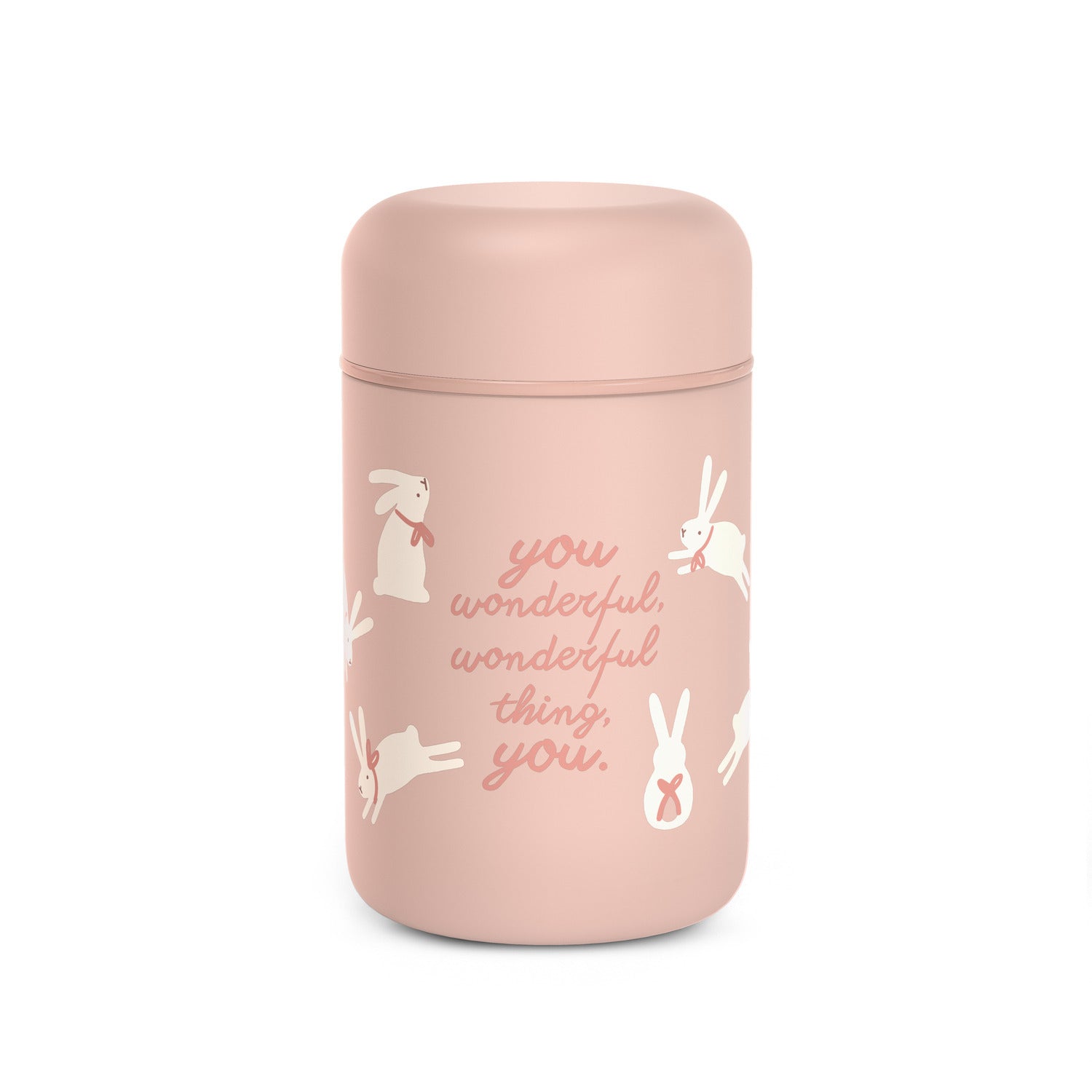 Pot isotherme 400ml Wonderland - Lapin Rose