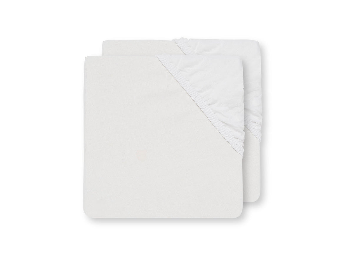 Drap-housse tissu Coton 40x80cm - Blanc