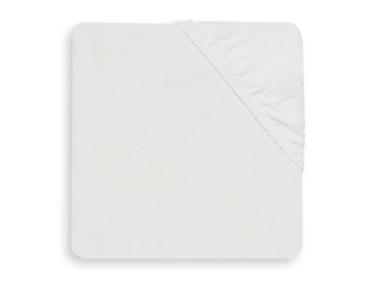 Drap-housse tissu Coton 60x120cm - Blanc