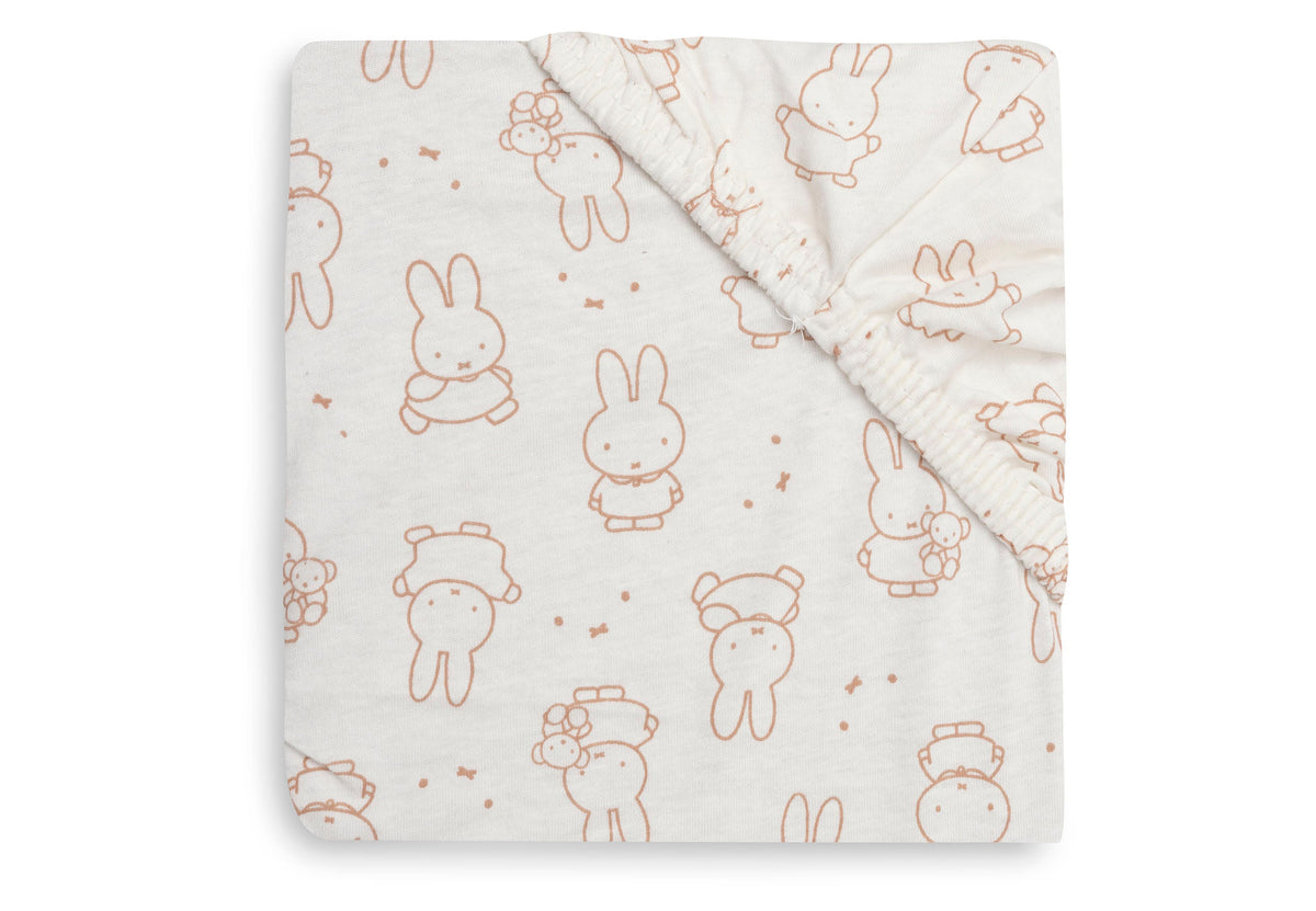 Drap-housse Jersey 40/50x80/90cm Miffy Moments - Light Terra