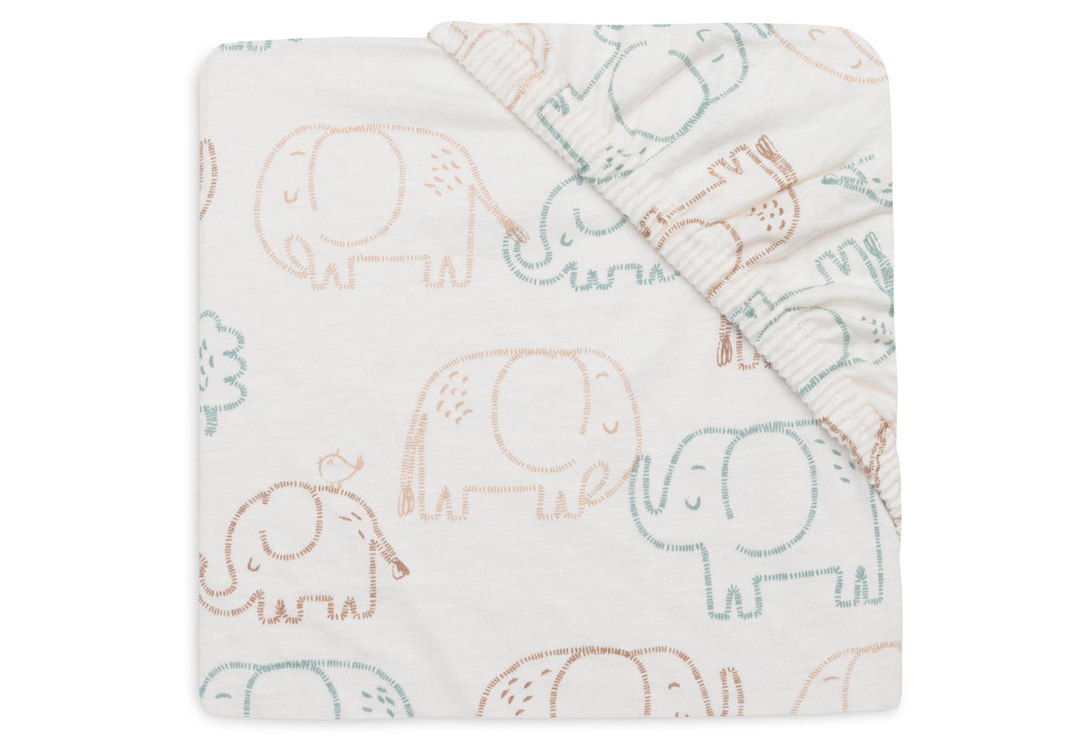 Drap-housse Jersey 70/75x140/150cm - Elephant Tales