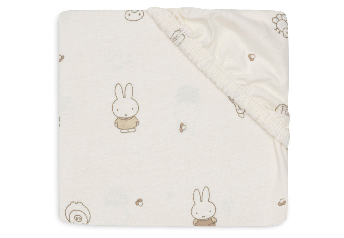 Drap-housse Jersey 70/75x140/150cm - Miffy Family Farm