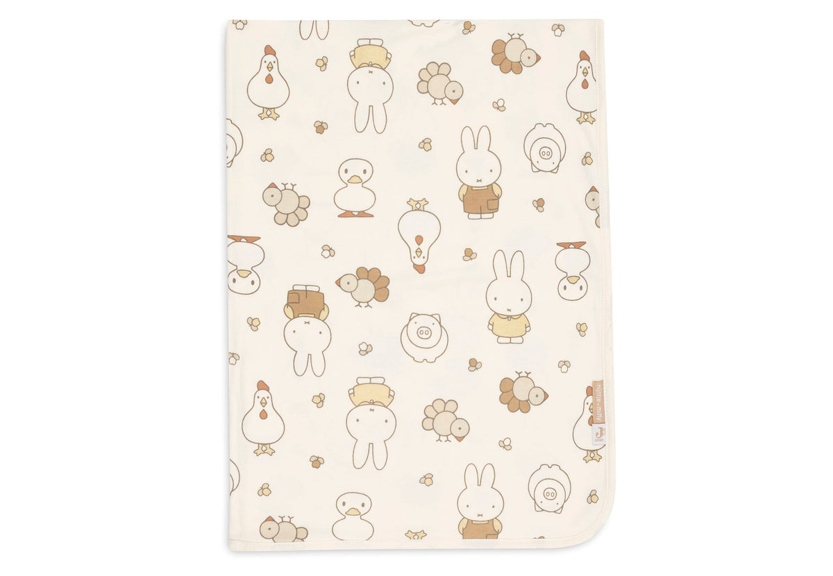 Couverture Berceau Jersey 75x100cm - Miffy Family Farm