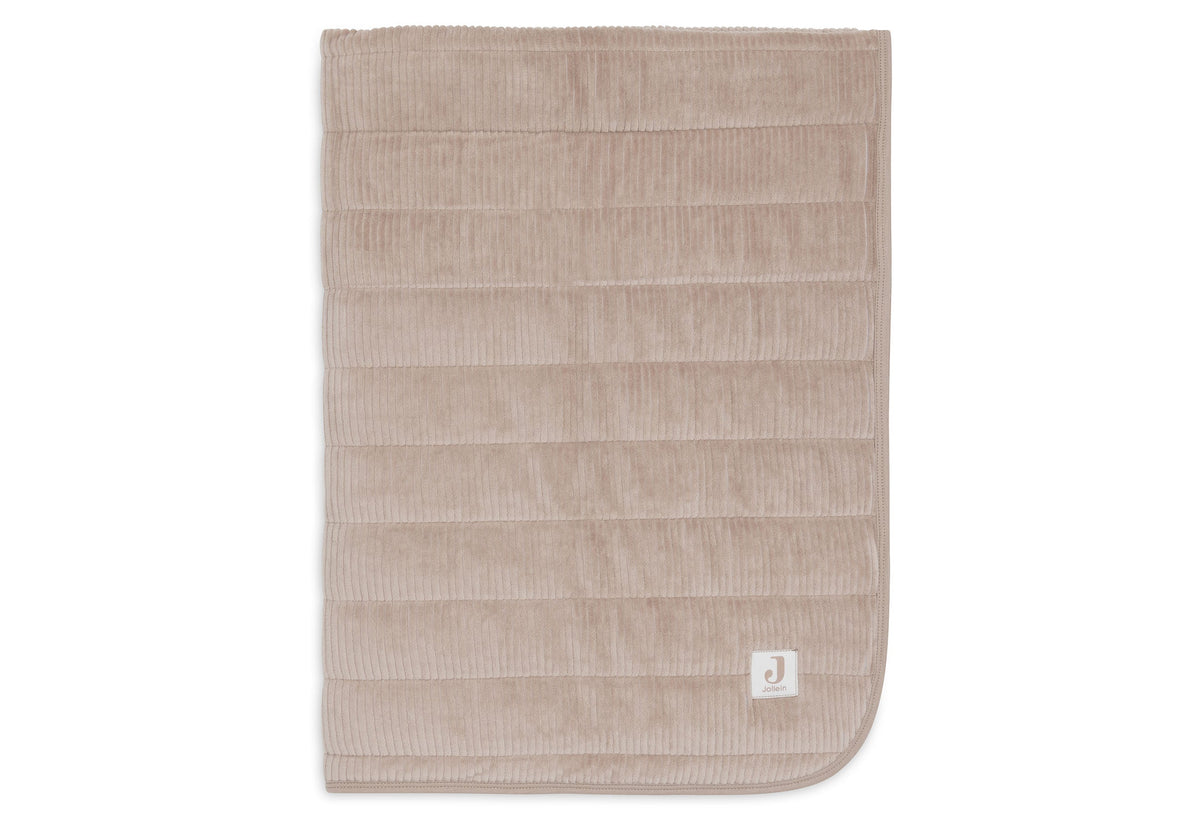 Couverture Berceau 75x100cm Velvet Rib - Milky Coffee