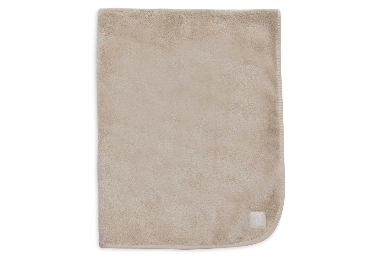 Couverture Berceau 75x100cm Reversible Basic Sherpa/Jersey - Sand