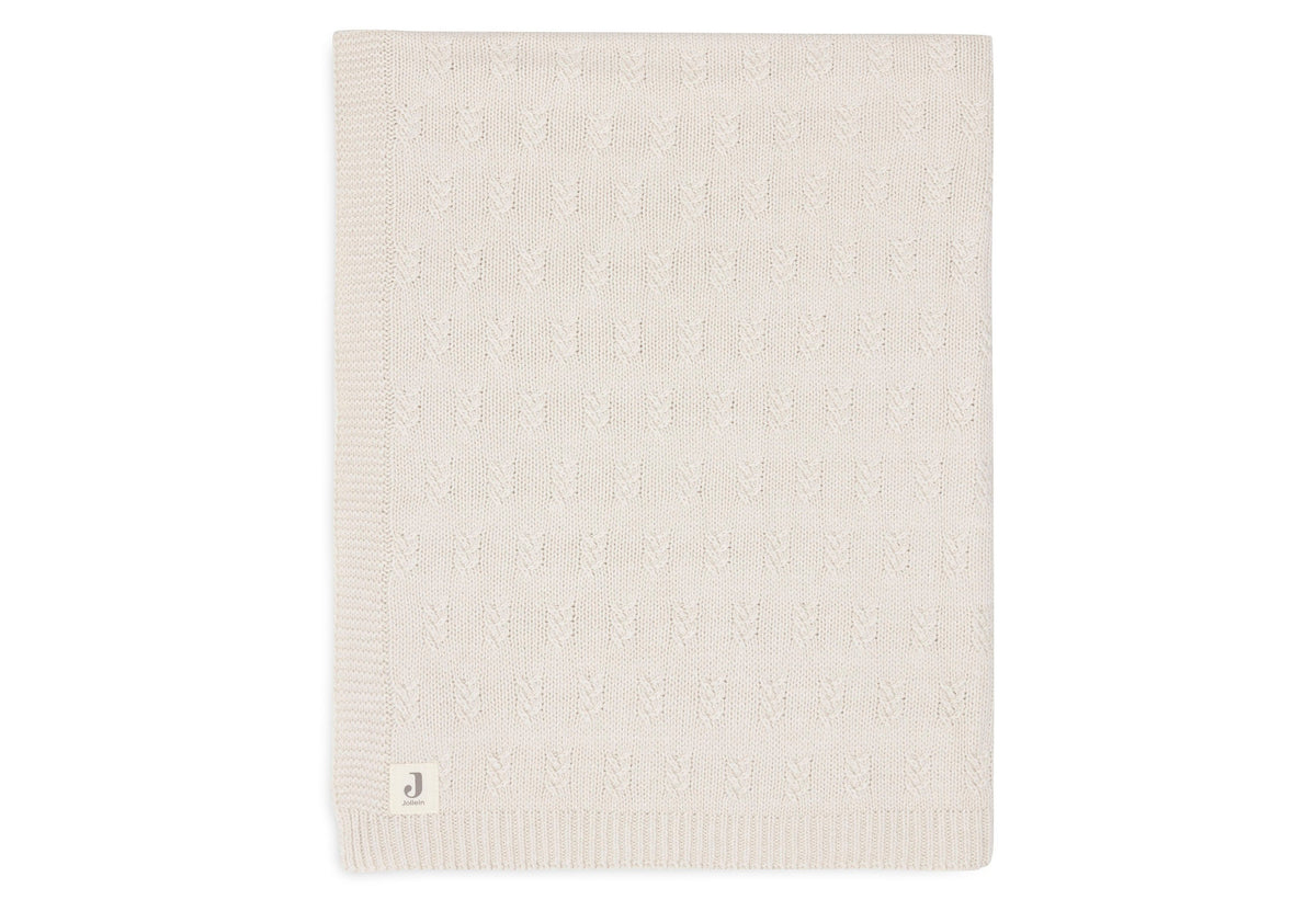 Couverture Lit de Bébé 100x150cm Grain Knit - Oatmeal