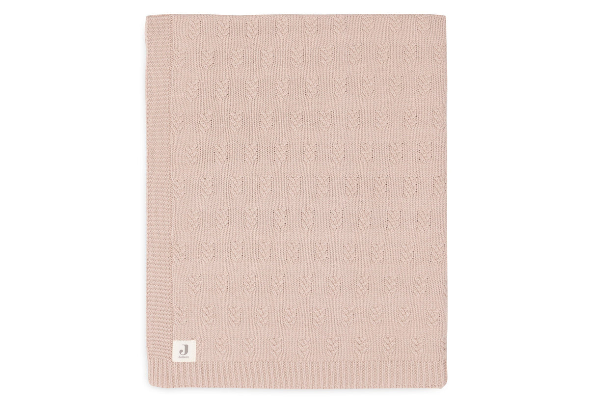 Couverture Lit de Bébé 100x150cm Grain knit - Wild Rose