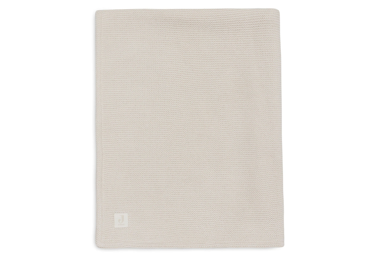 Couverture Berceau 75x100cm Basic Knit - Oatmeal/Velvet
