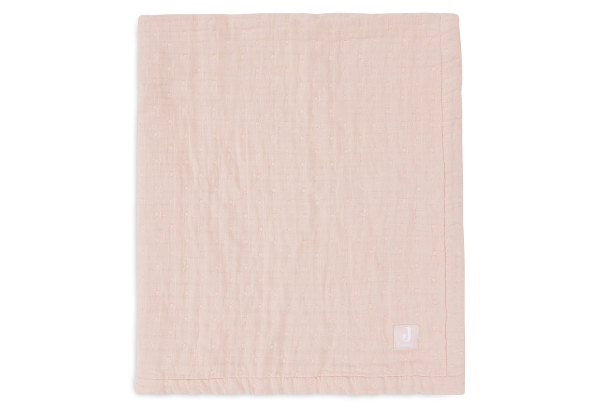 Couverture Berceau Gaze De Coton 75x100cm Jacquard - Wild Rose - GOTS