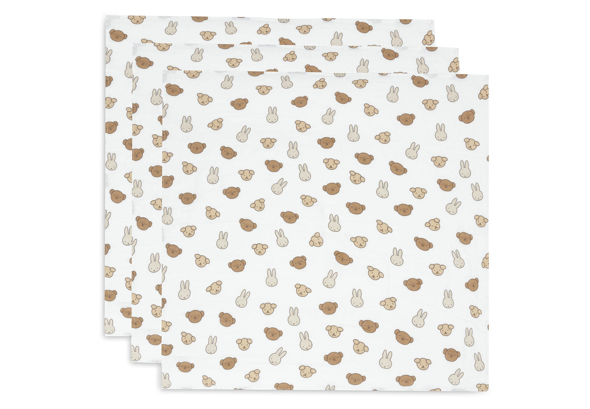 Lange Gaze de Coton Small 70x70cm - Miffy and Friends - 3 Unités