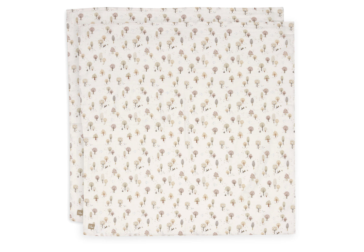 Lange Gaze de Coton Large 115x115cm - Tiny Park - 2 Unités
