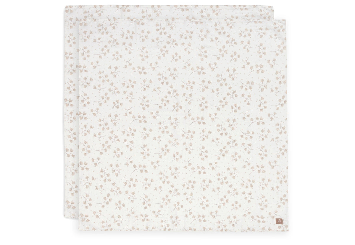 Lange Gaze de Coton Large 115x115cm - Leafy Dreams - 2 Unités