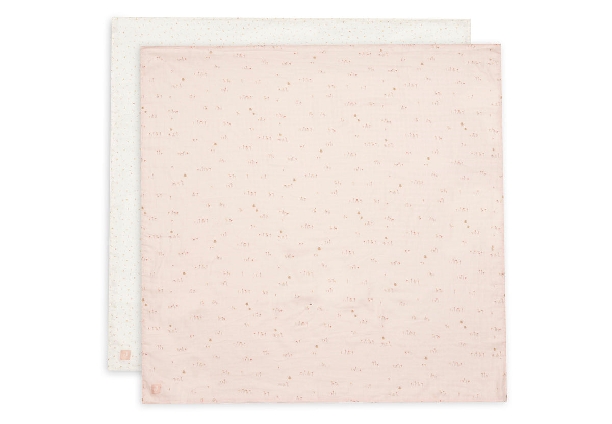 Lange Gaze de Coton Large 115x115cm - Pretty Picnic - 2 Unités