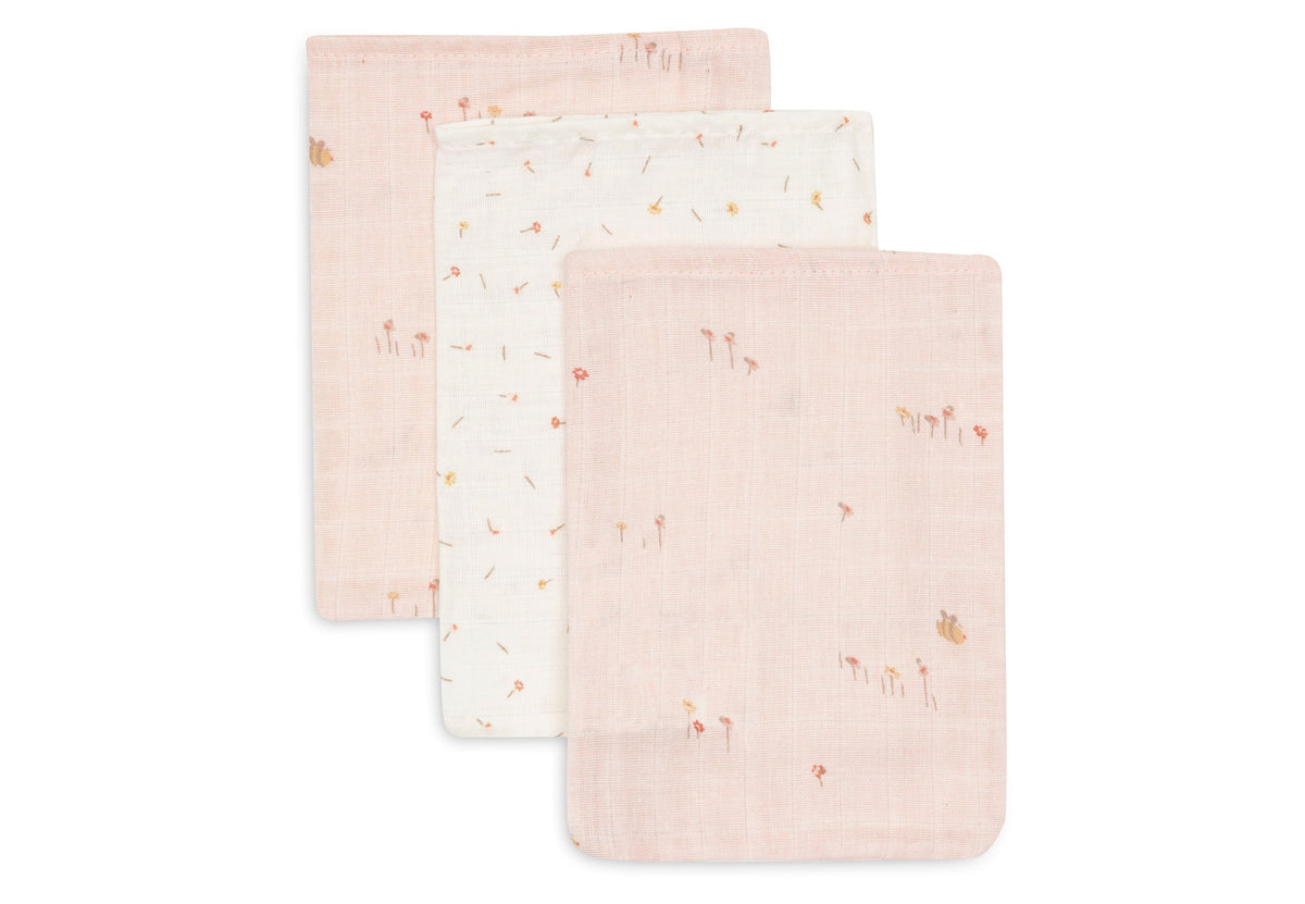 Gant de Toilette Gaze de Coton 15x20cm - Pretty Picnic - 3 Unités