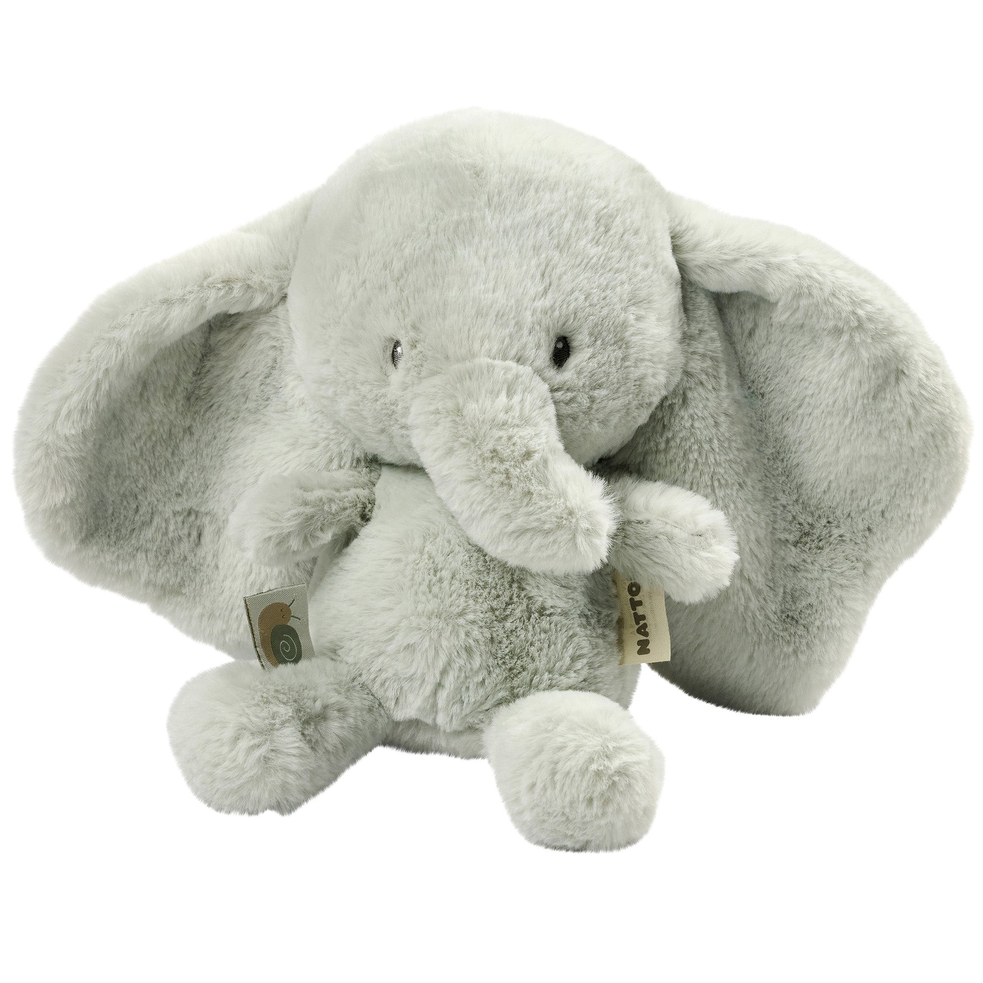 Peluche éléphant vert tilleul