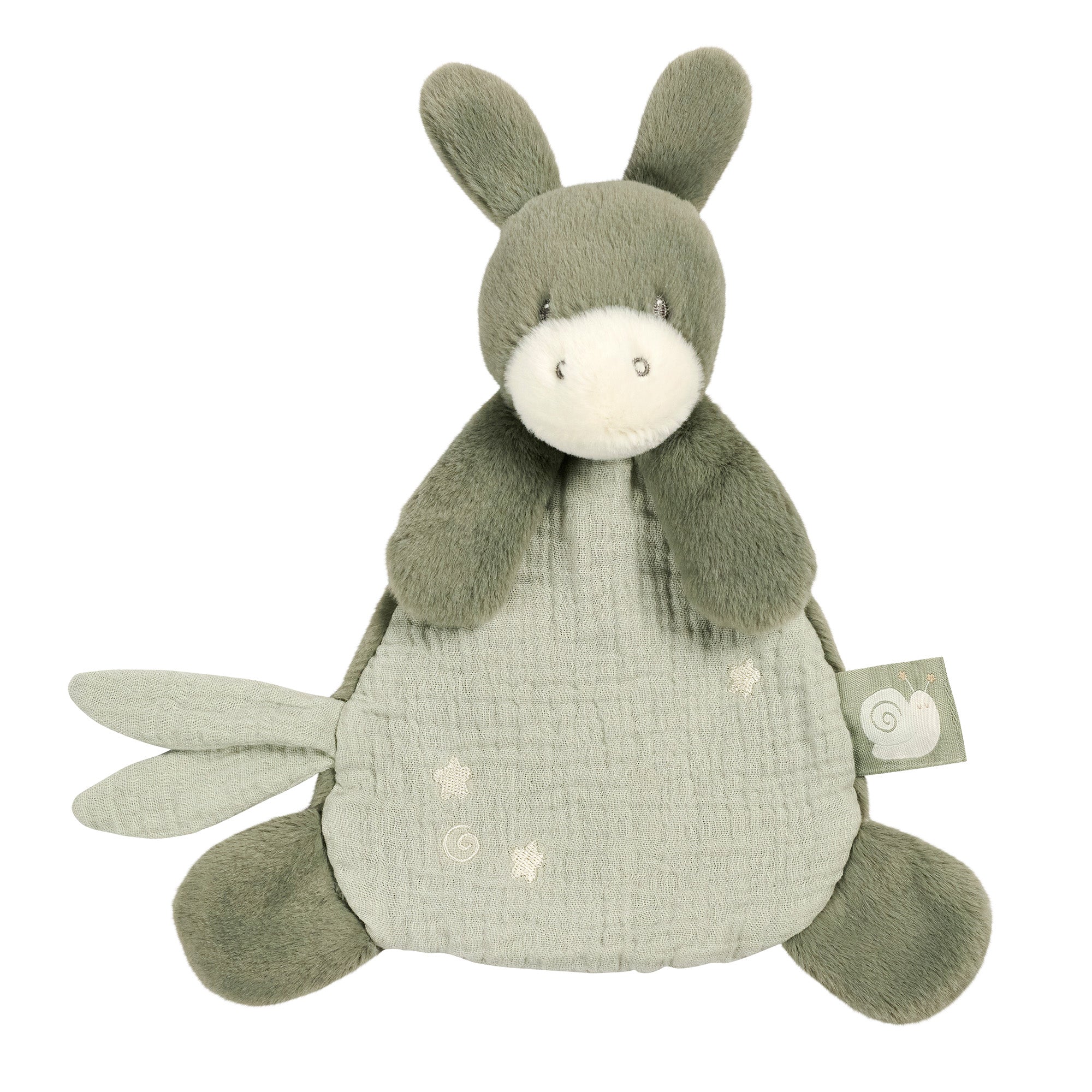 Mini doudou âne vert tilleul