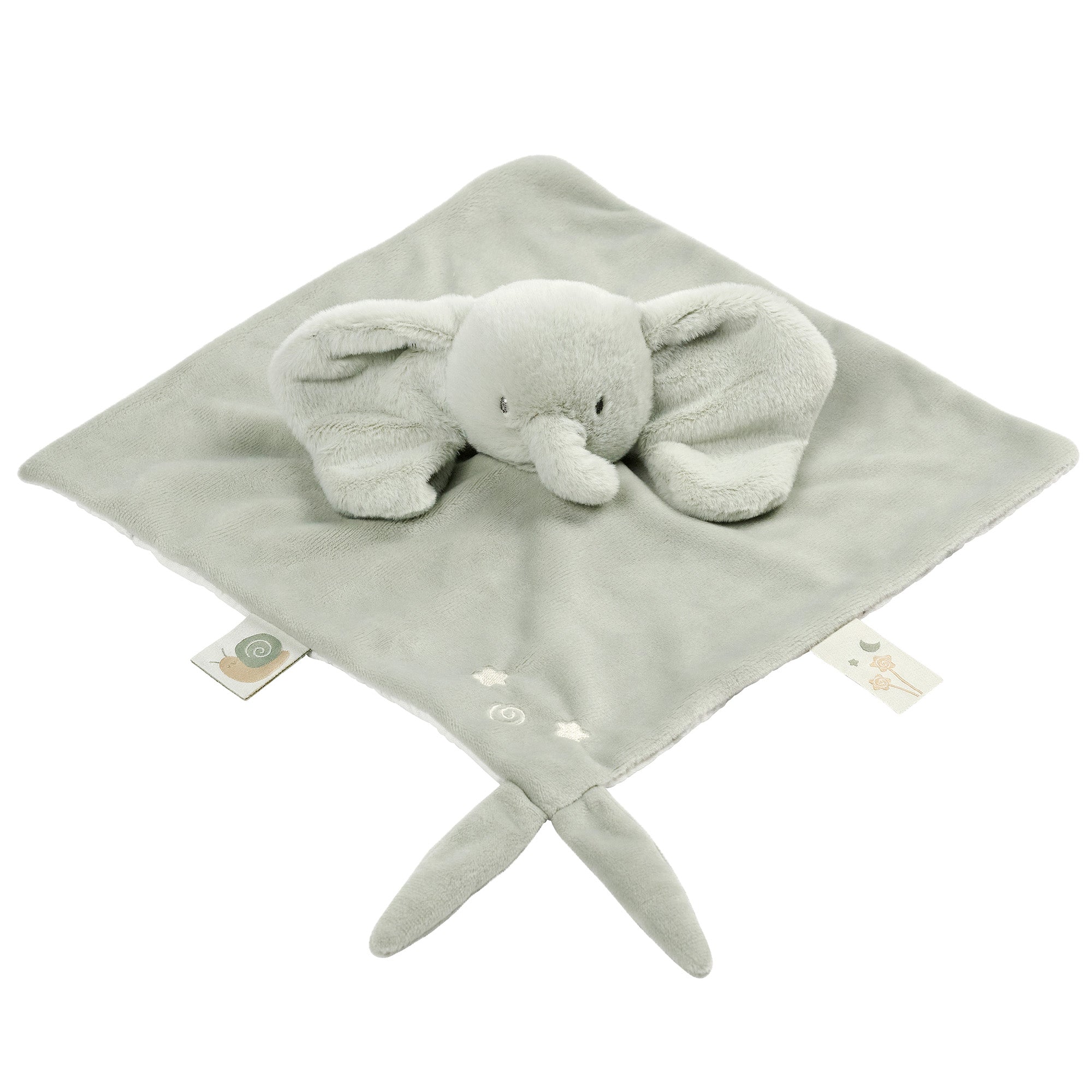 Doudou éléphant vert tilleul