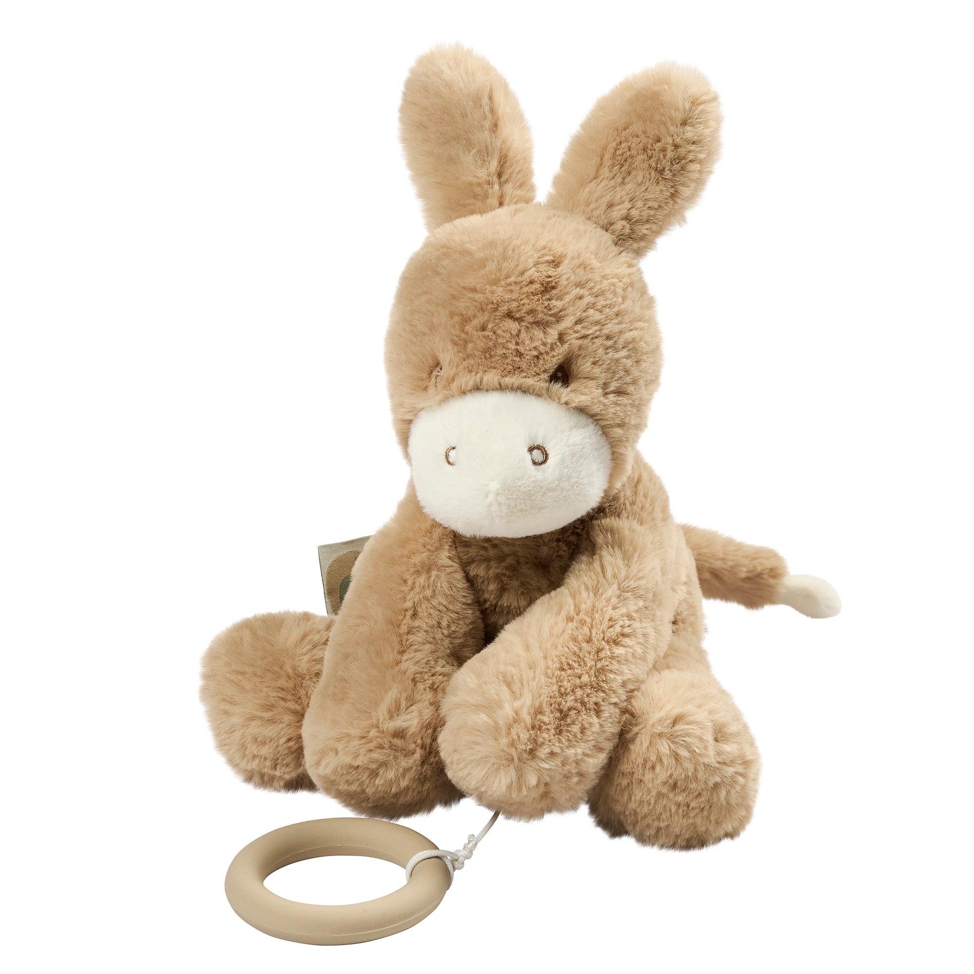Peluche musicale âne caramel