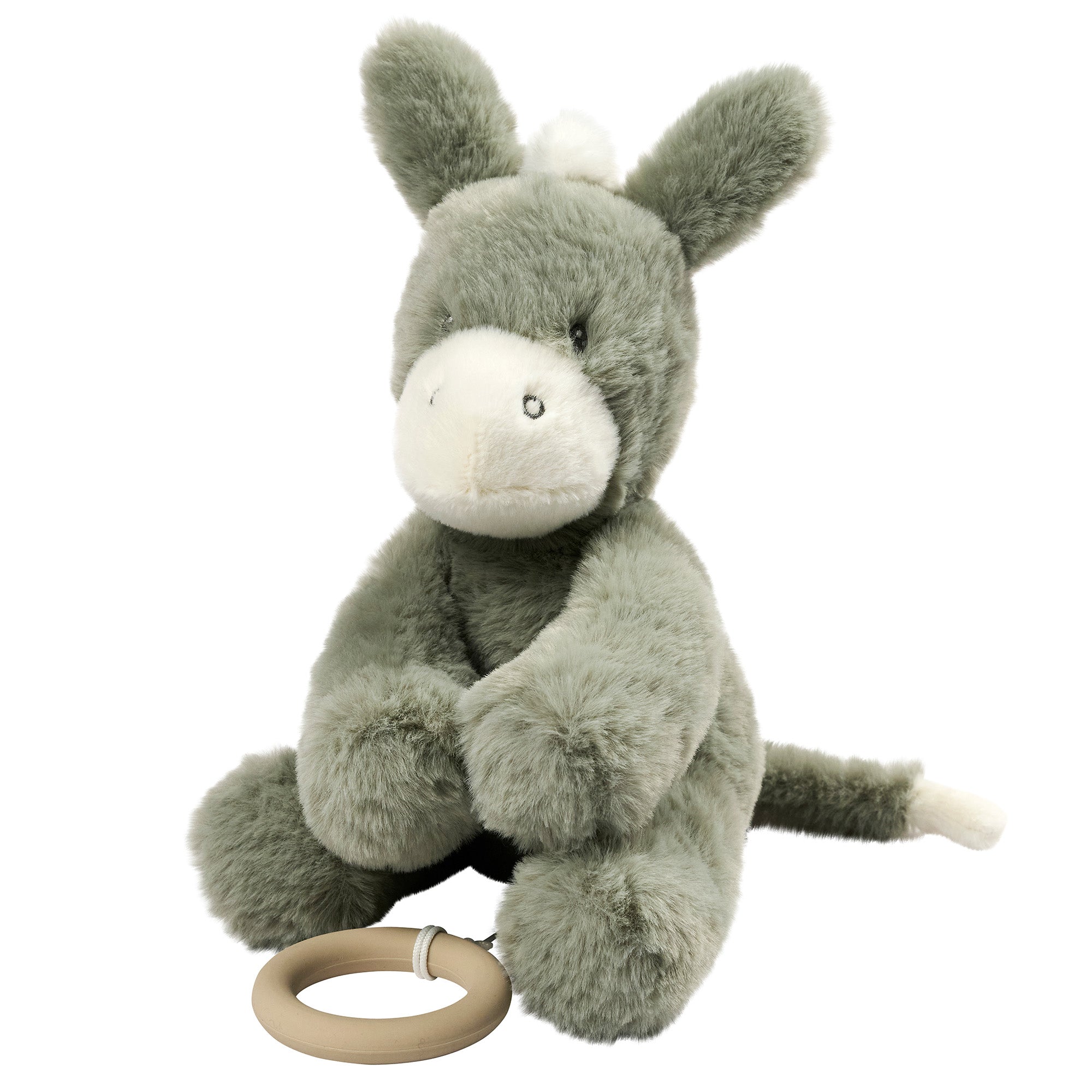 Peluche musicale âne vert foncé