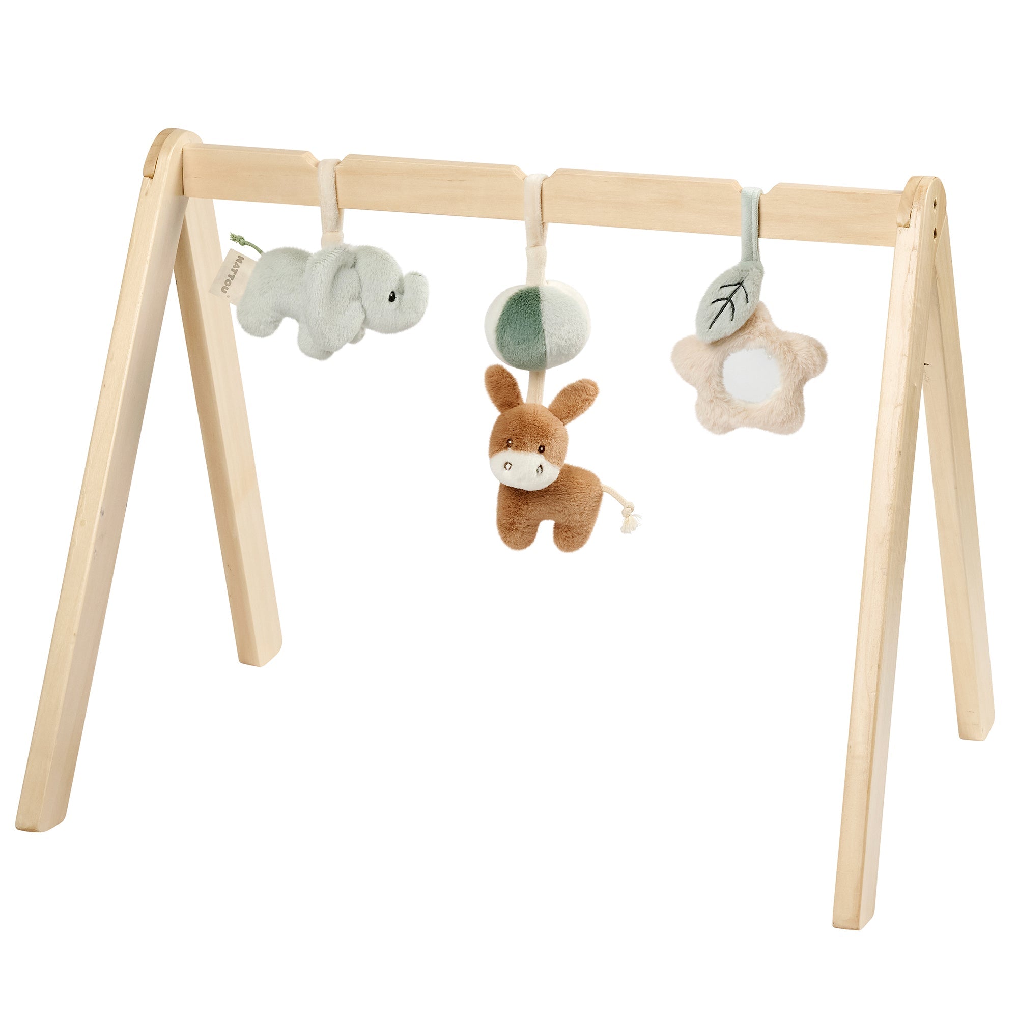 Arche en bois avec jouets à suspendre