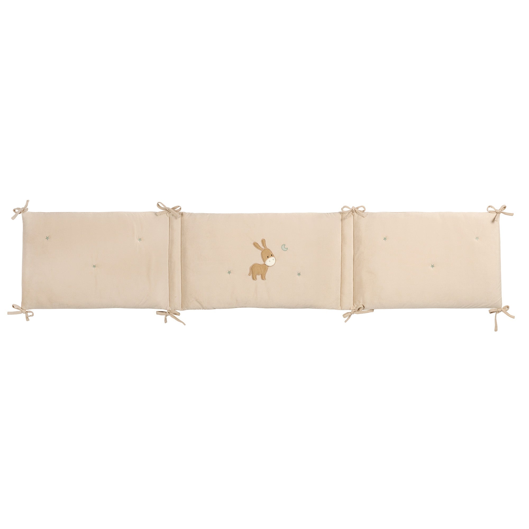 Tour de lit velours 180x35cm sable