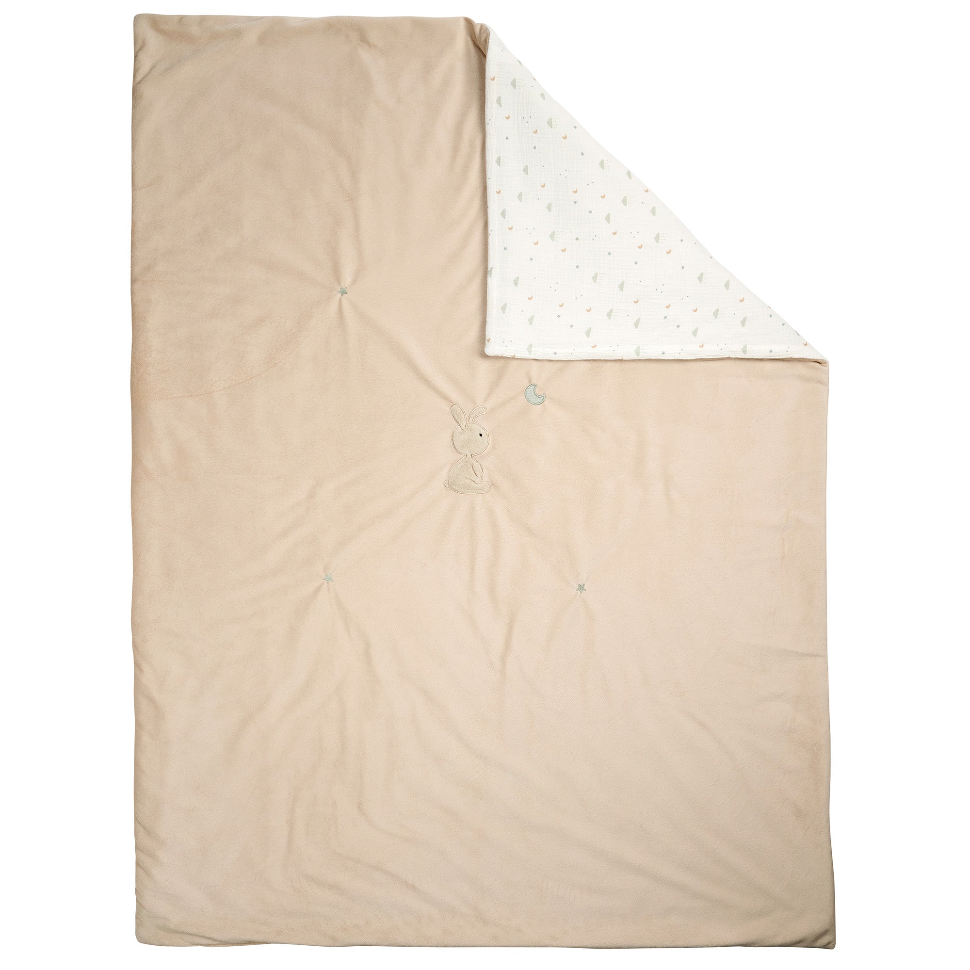 Couverture bébé lapin 100x140cm sable