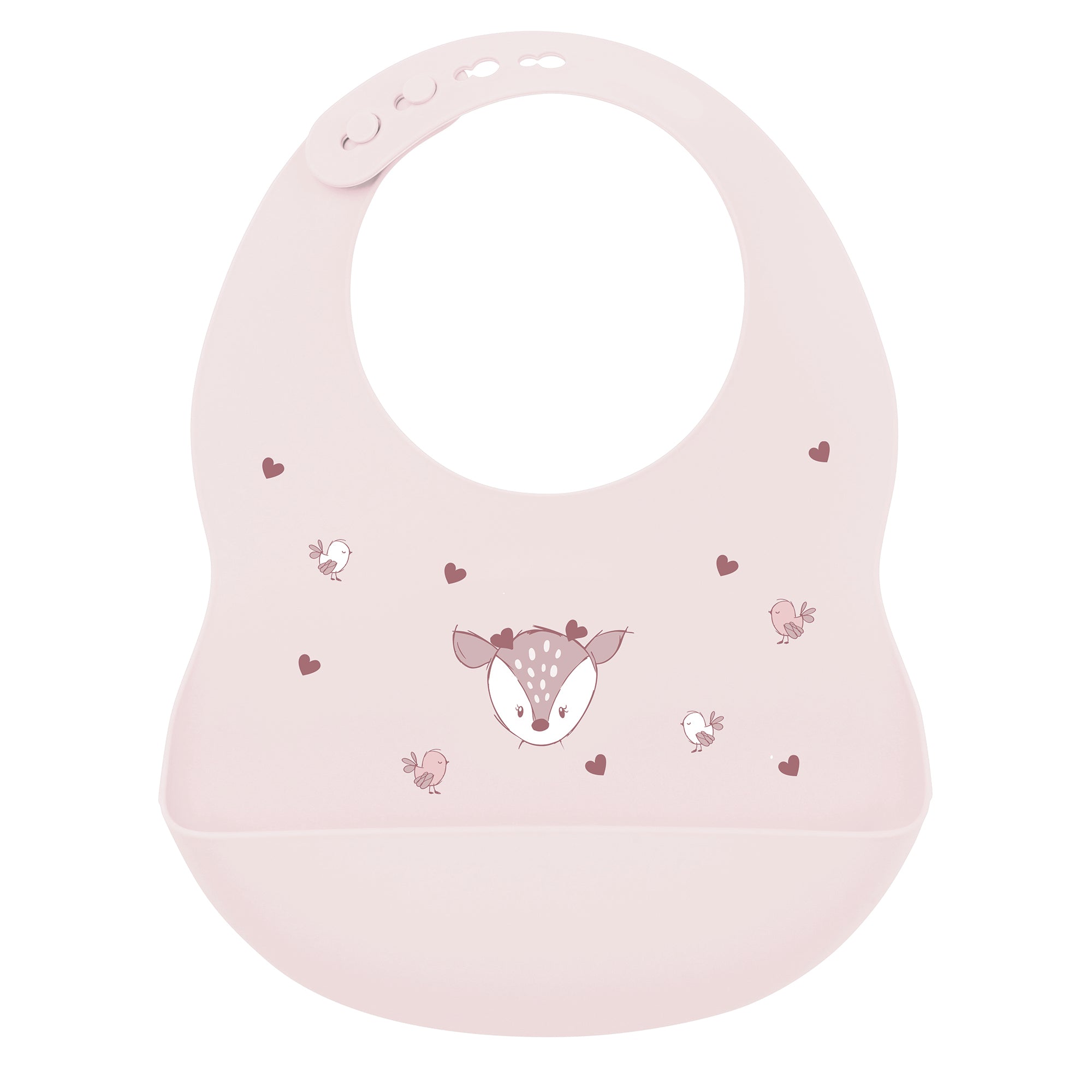 Bavoir rose  biche
