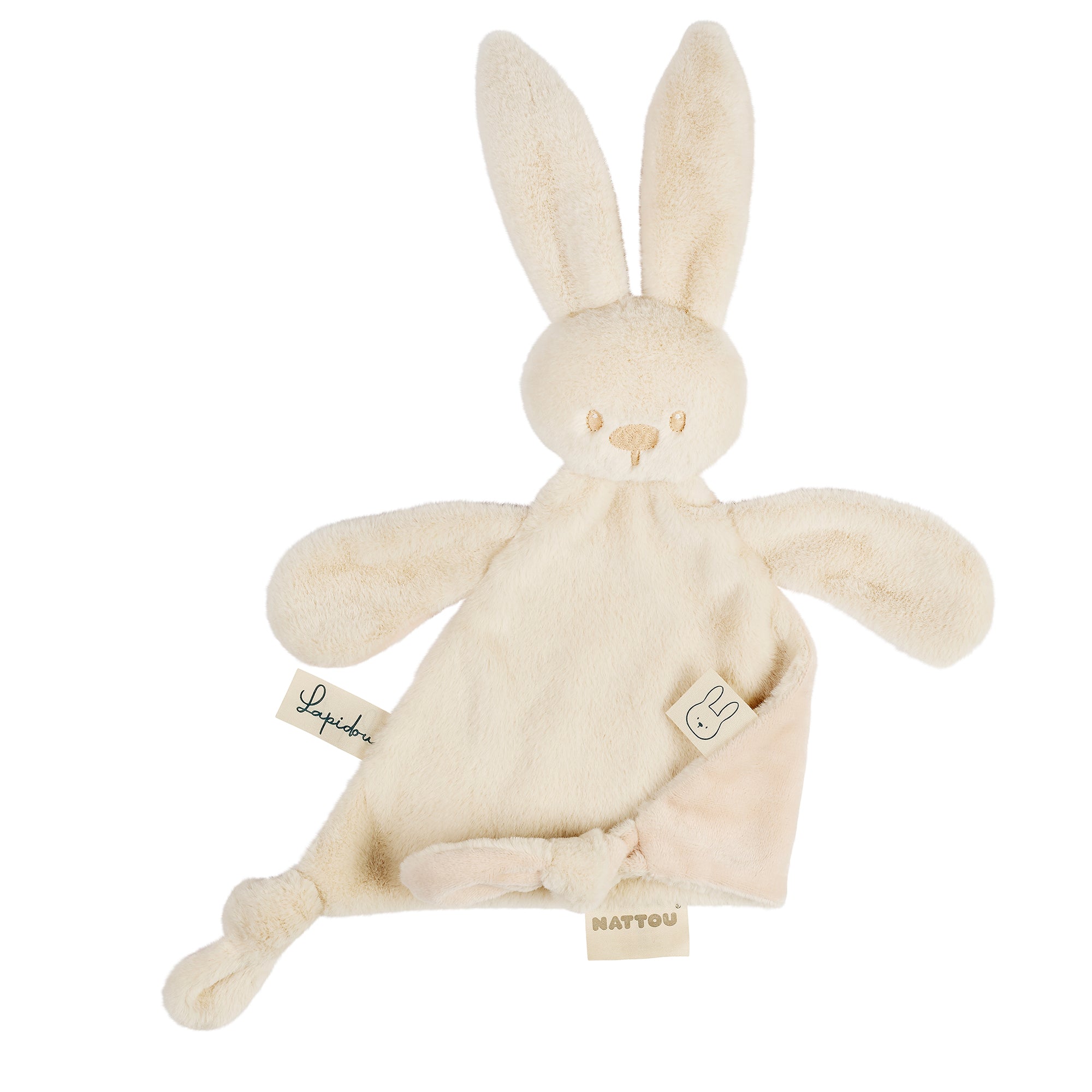 Doudou triangle sable poils courts