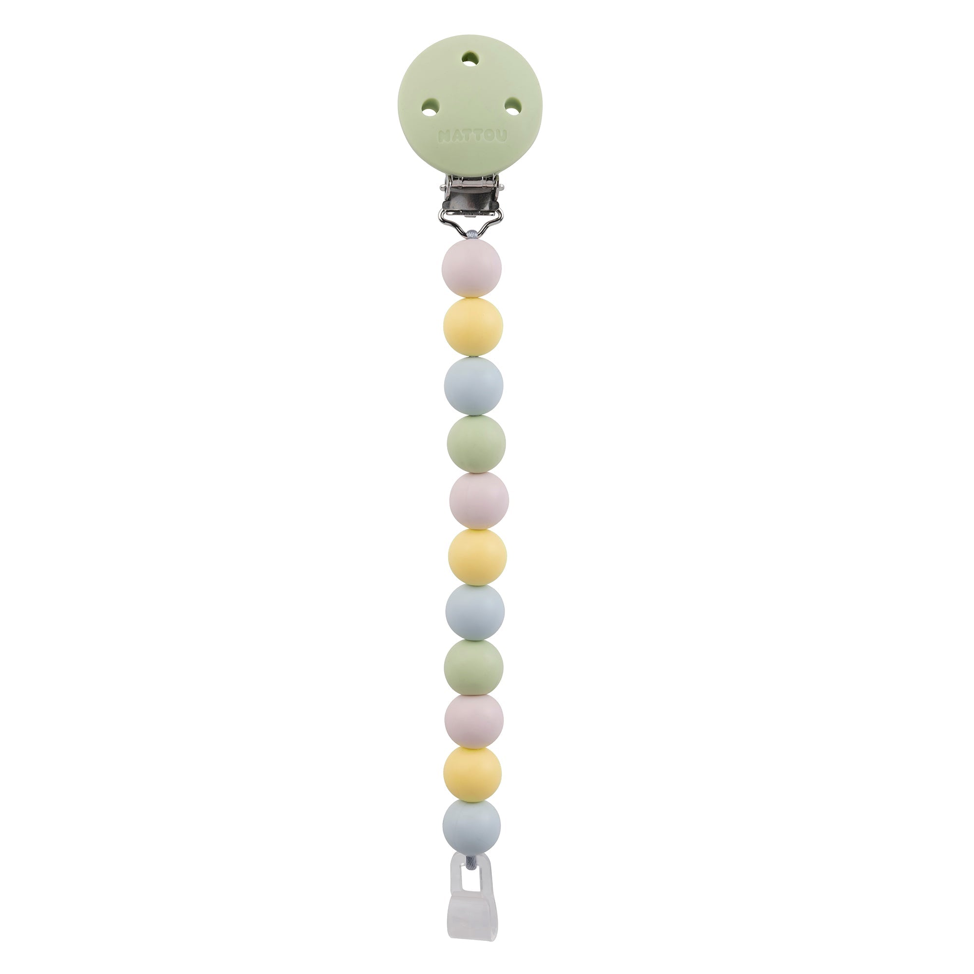 Attache tétine multicouleurs vert