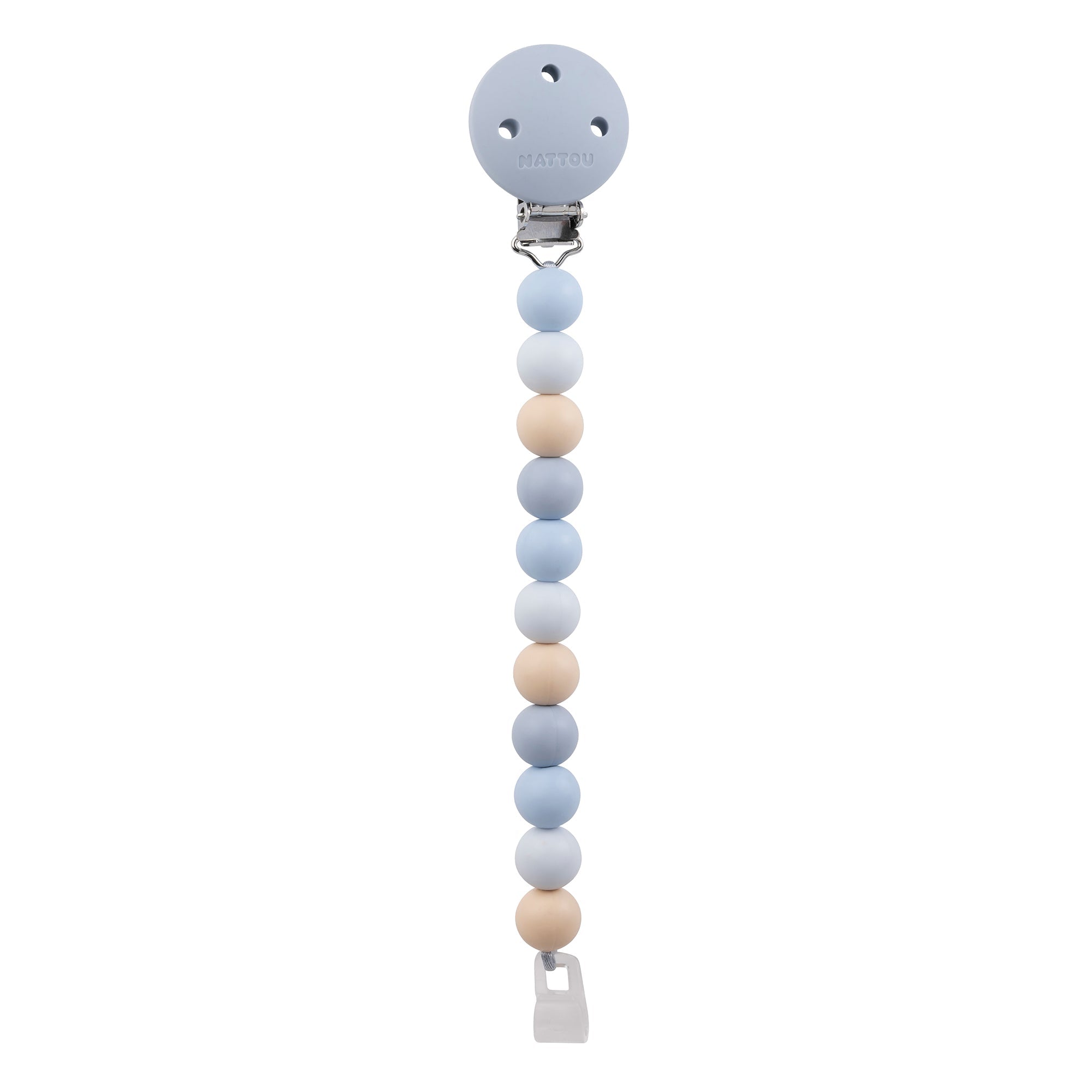 Attache tétine multicouleurs bleu