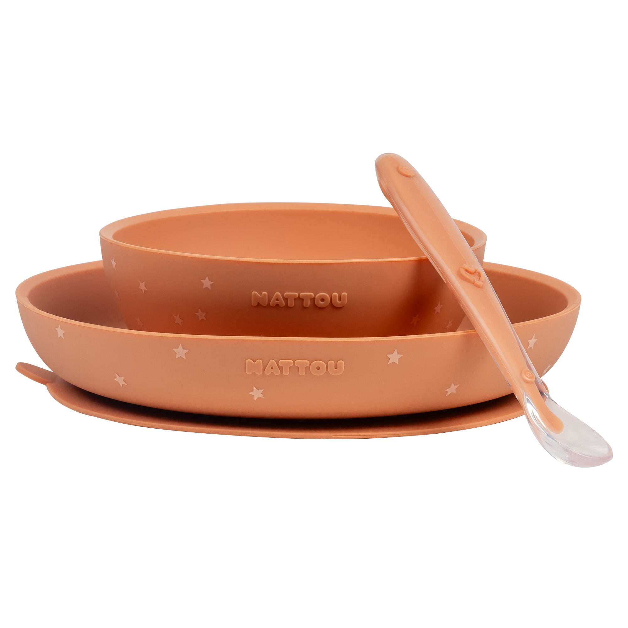 Coffret repas 3 pièces terracotta et étoiles