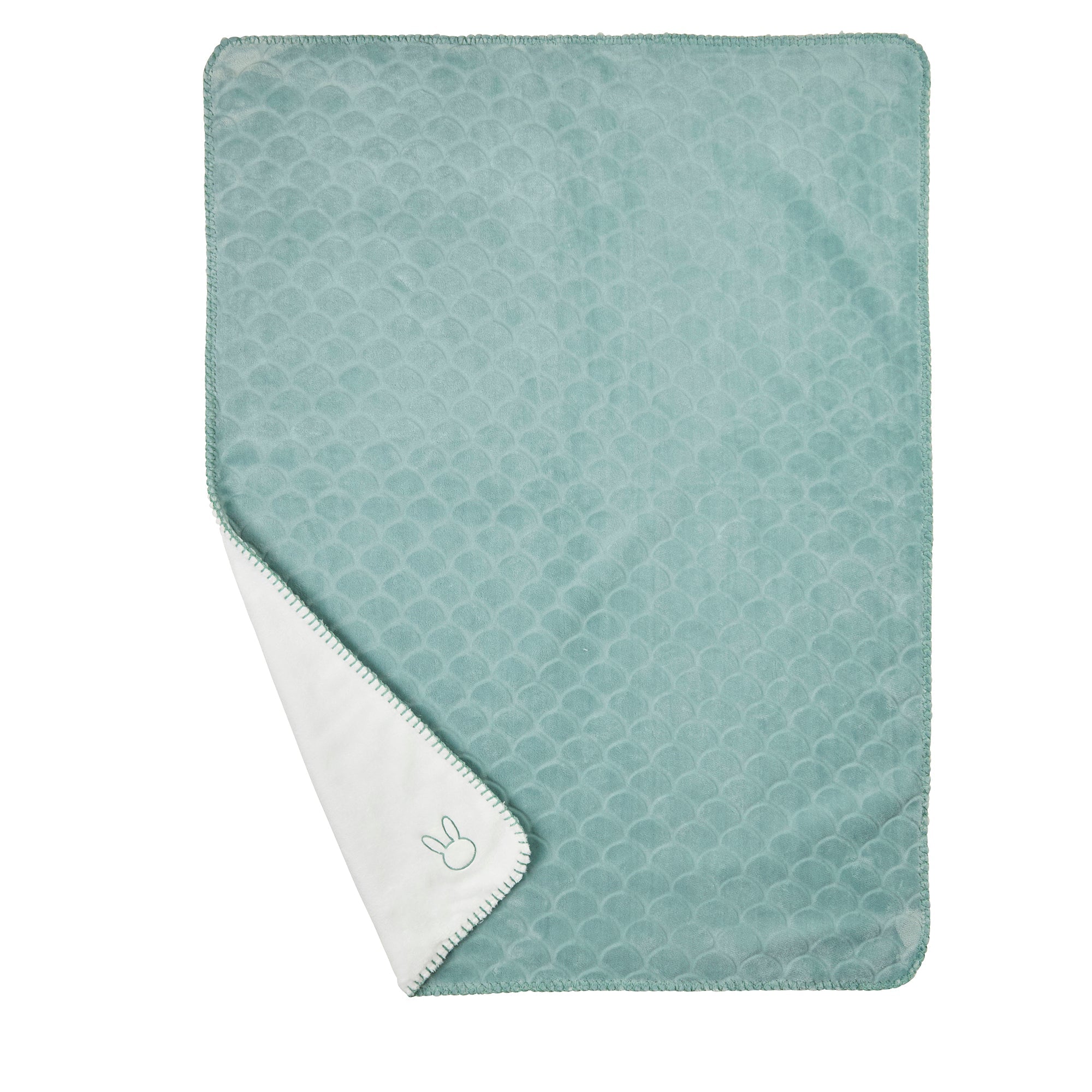 plaid Wavy vert de gris