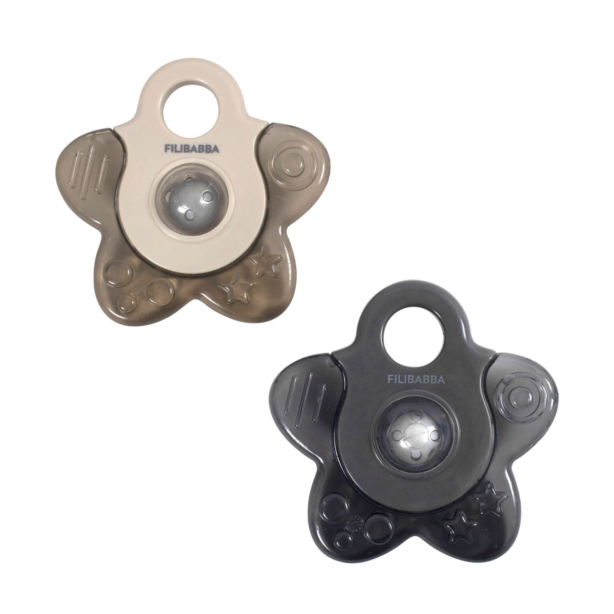 Anneau de dentition rafraîchissant étoile x2 gris