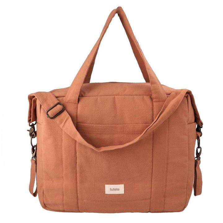 Sac pour poussette en coton marron pour bébé