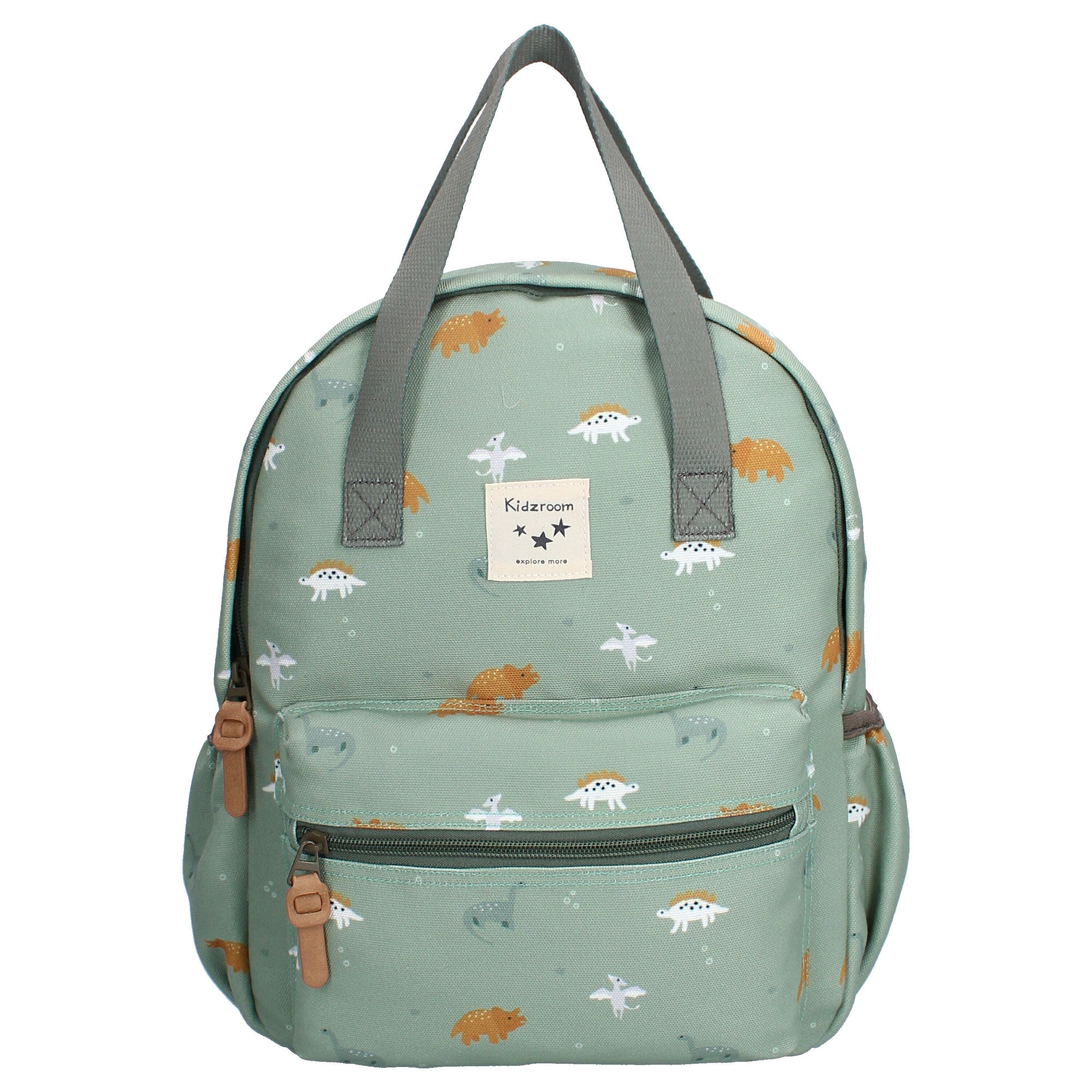 Sac à dos enfant anses 36x27x12cm dinosaures vert