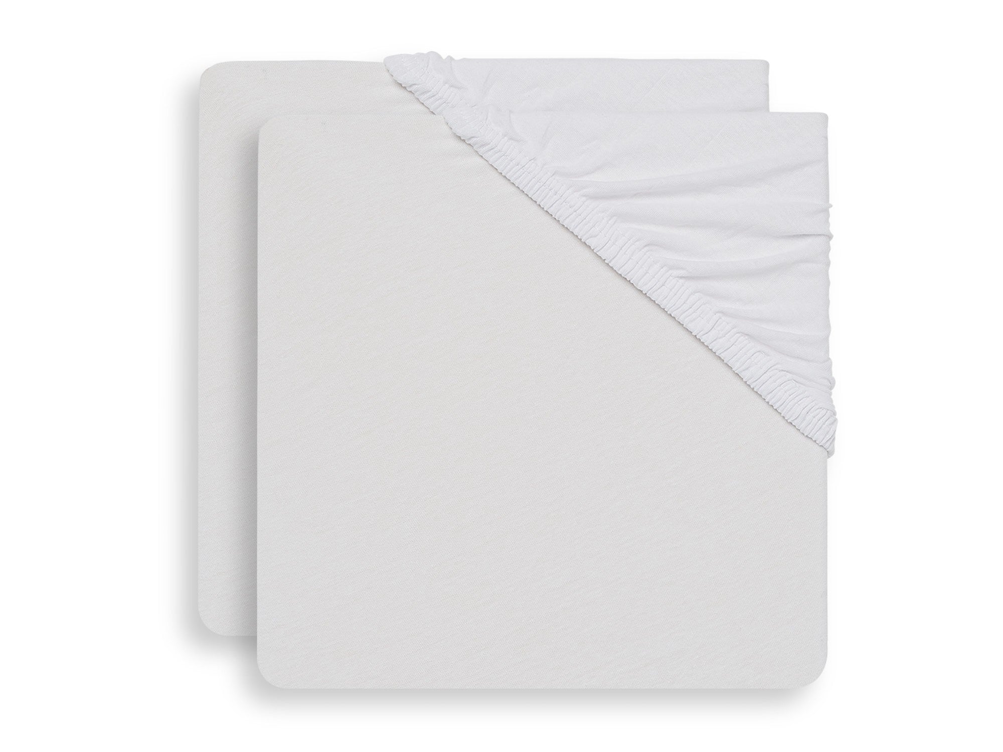 Drap-housse Jersey 40/50x80/90cm - Blanc - 2 Unités