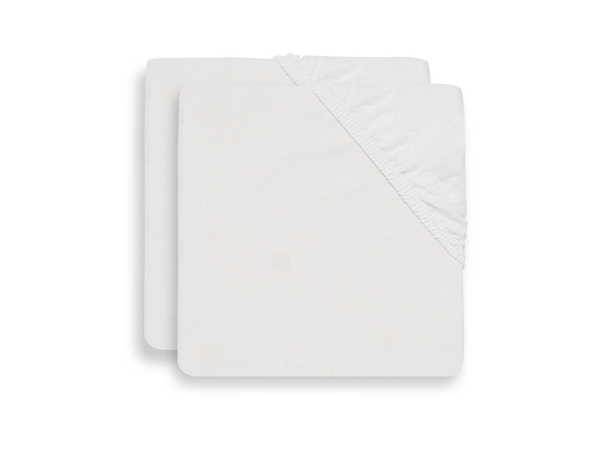 Drap-housse tissu Coton 70x140cm - Blanc - 2 Unités