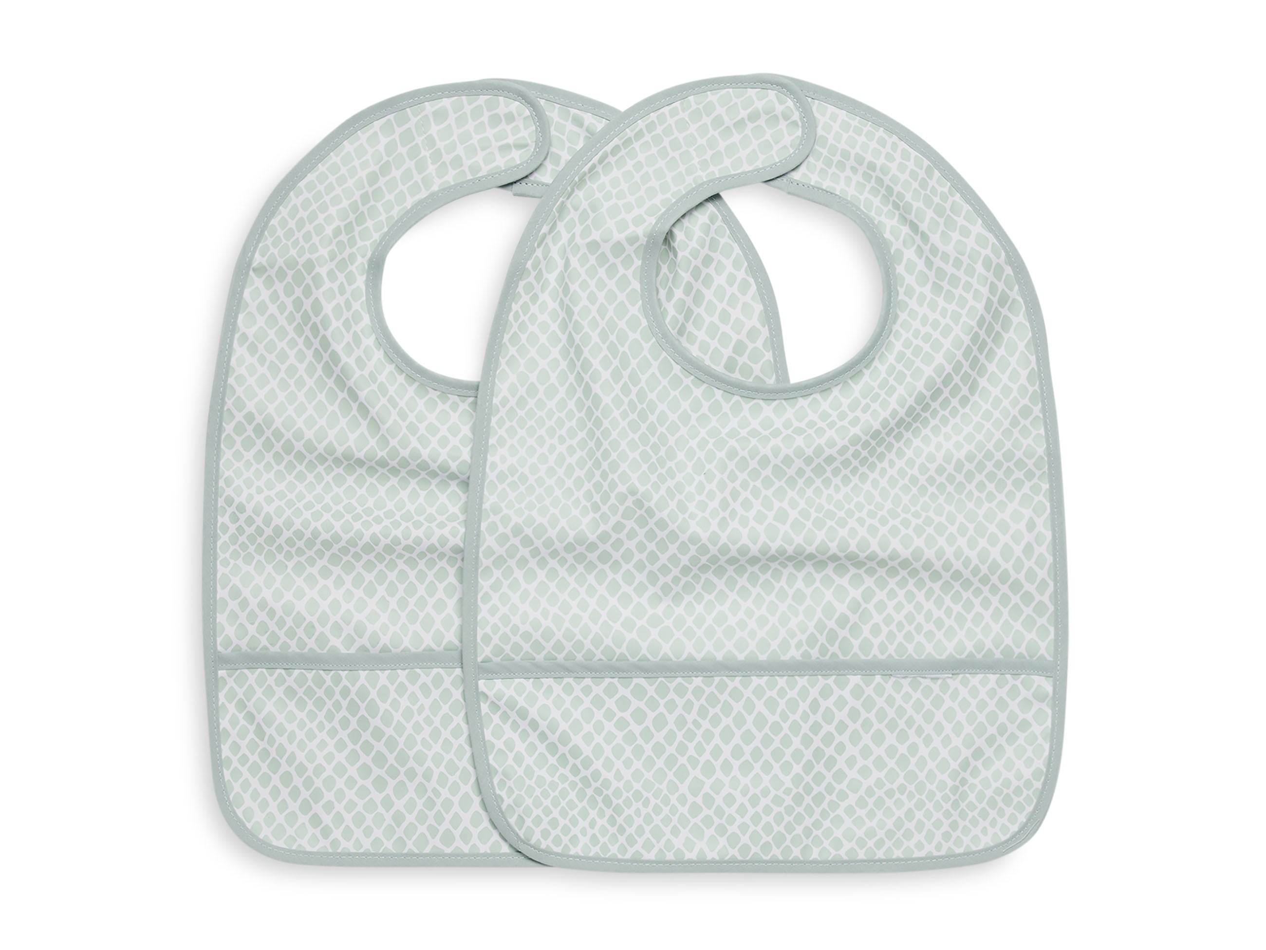 Bavoir Imperméable velcro Snake Soft Green - 2 Unités